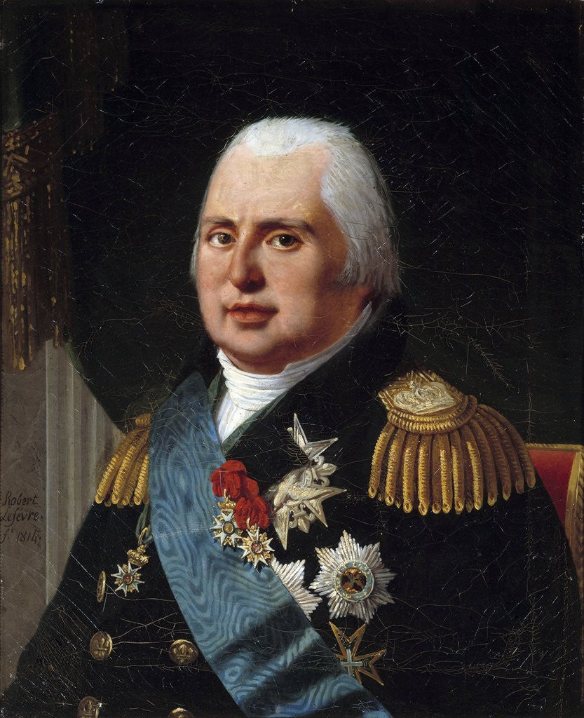 Detail of Portrait of Louis XVIII by Robert Lefebvre