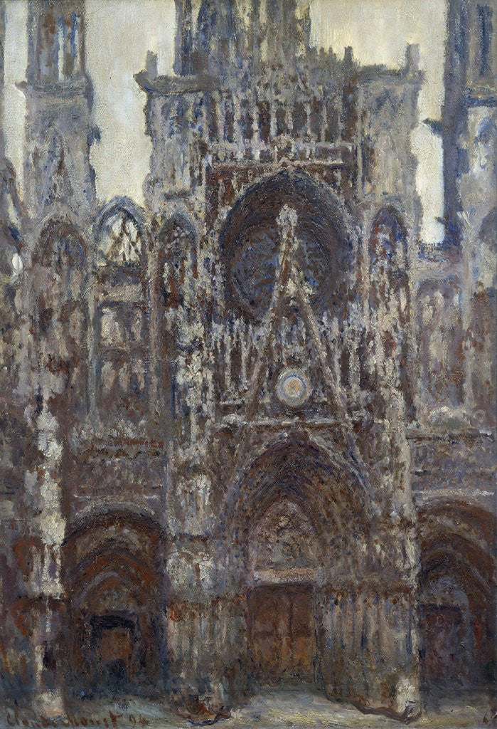 Detail of Rouen Cathedral, Harmony in Brown by Claude Monet