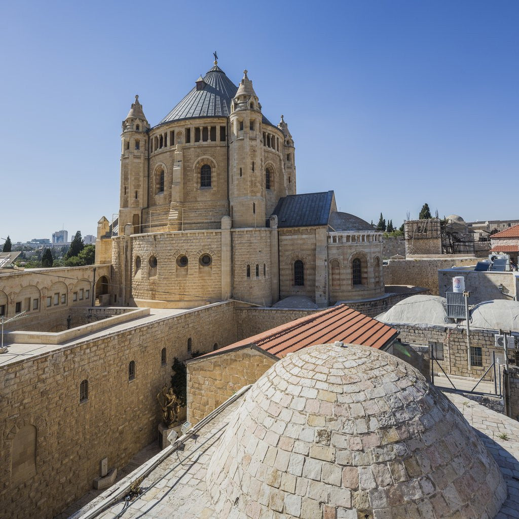 Detail of Mount Zion, view of the Abbey of the Dormition (or Abbey of Hagia Maria Sion) by Corbis