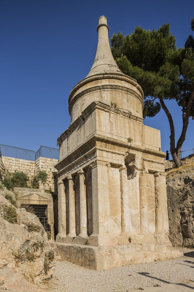 Detail of Kidron Valley, the Tomb of Absalom (also called Absalom's Pillar) by Corbis