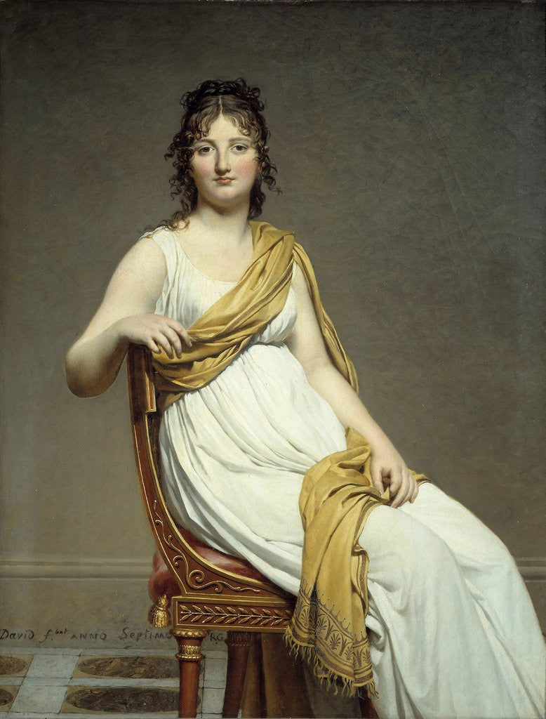 Detail of Portrait of Madame Raymond Verninac by Jacques Louis David