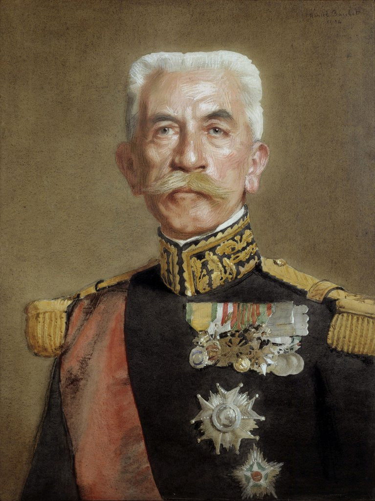 Detail of Portrait of Louis Hubert Gonzalve Lyautey by Marcel Andre Baschet