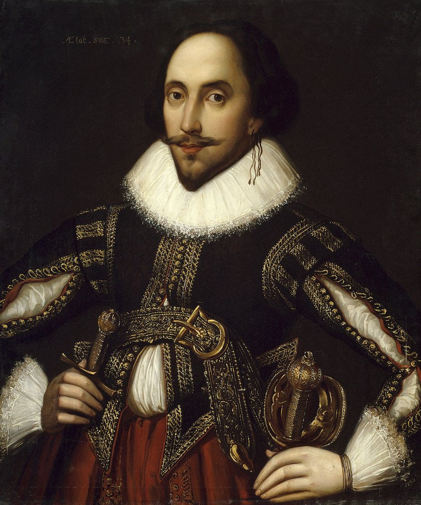 Detail of Portrait of William Shakespeare - by Louis Coblitz