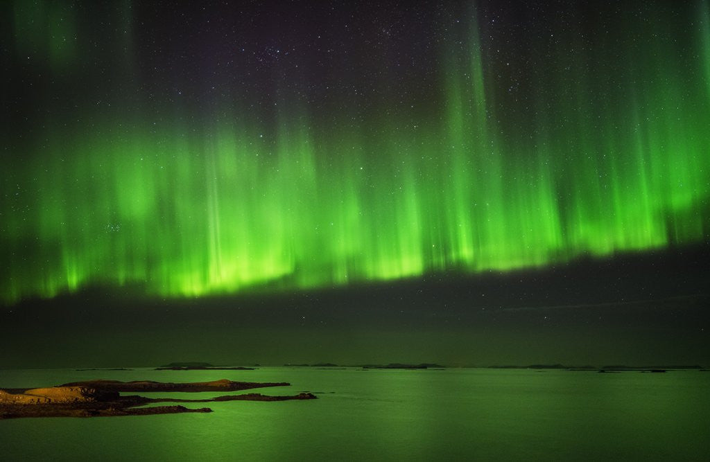 Detail of Aurora Borealis or Northern Lights, Iceland by Corbis