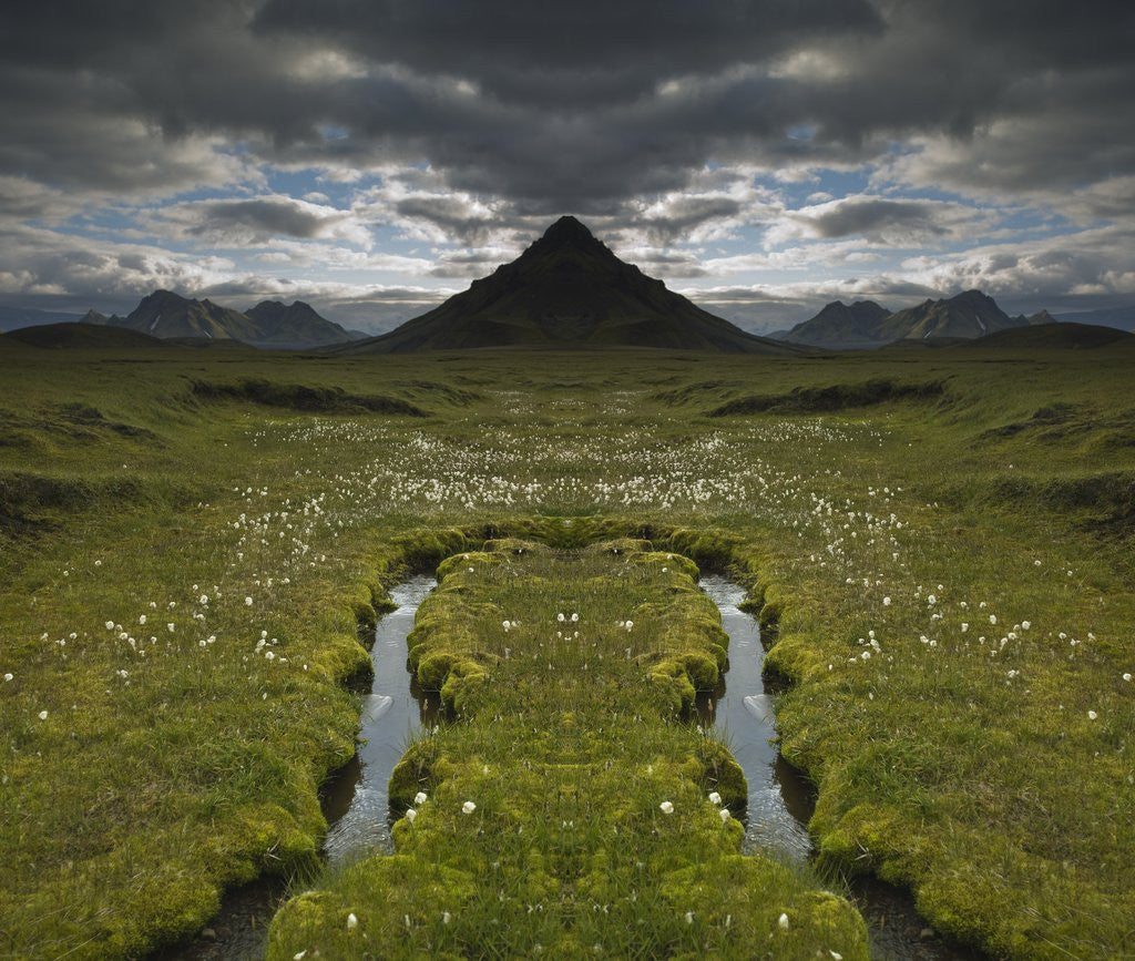 Detail of Digital composite of Icelandic landscape. by Corbis