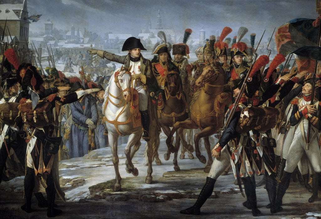 Detail of Napoleon I haranguing his troops before the attack of Augsburg by Claude Gautherot