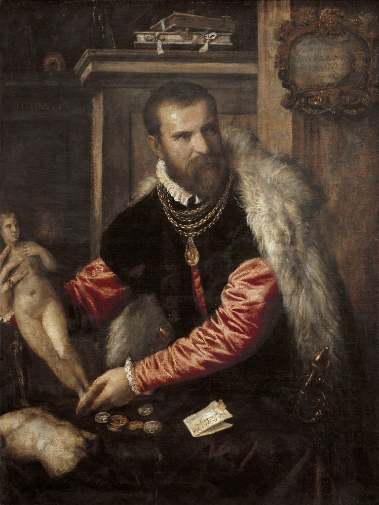 Detail of Jacopo de Strada by Titian