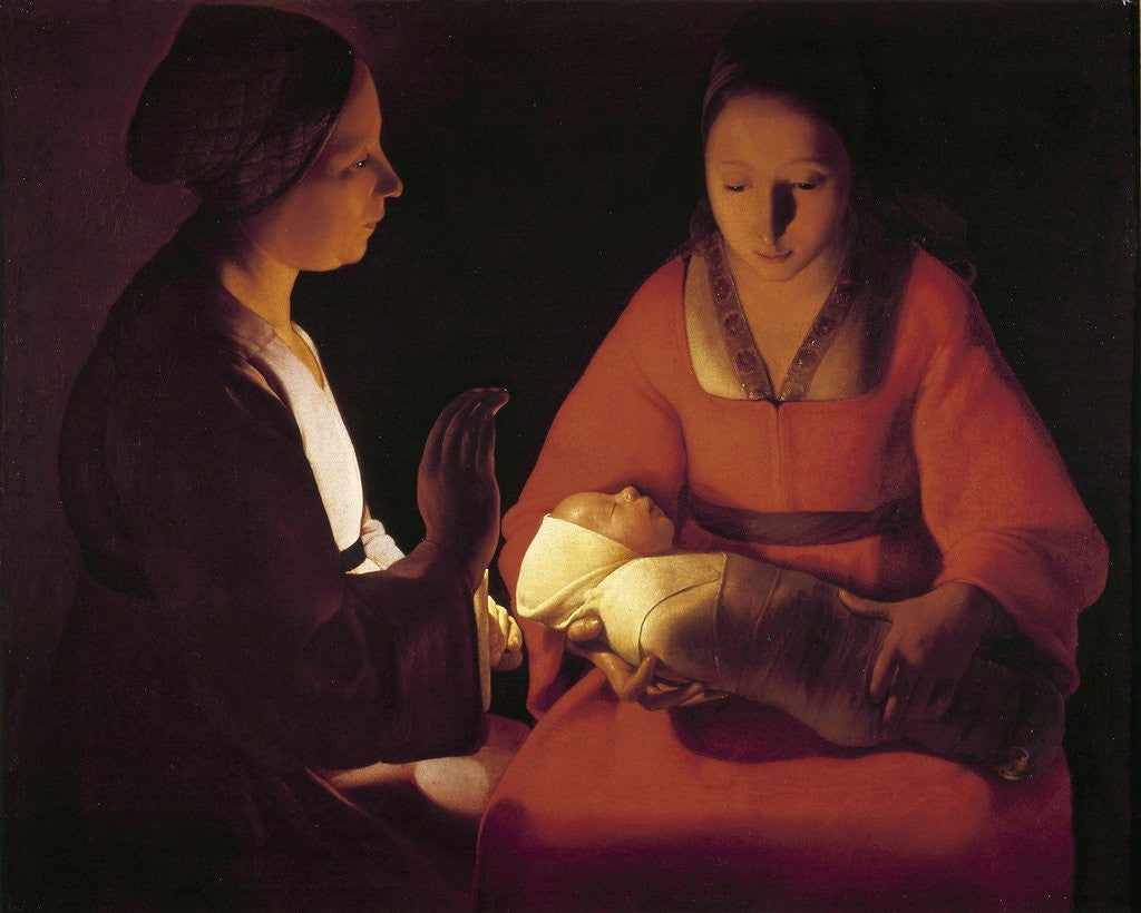 Detail of The Newborn Child by Georges de La Tour