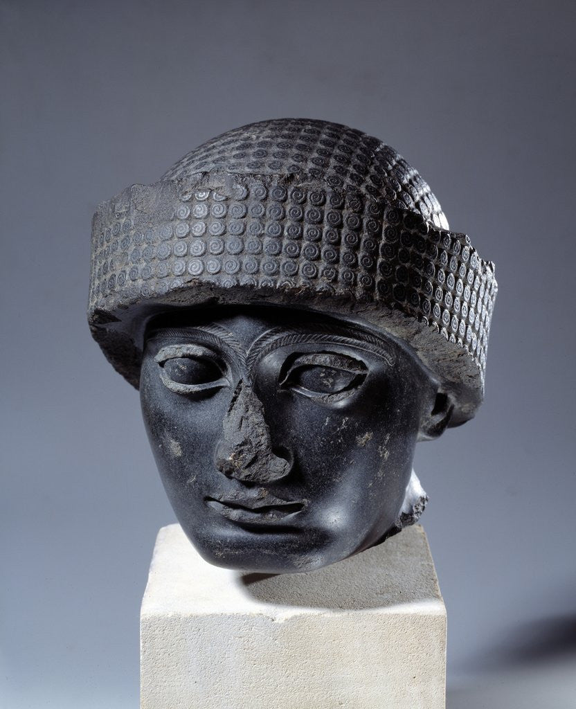 Detail of Head of Gudea, Prince of Lagesh, from Telloh Neo-Sumerian, c.2150 by Corbis