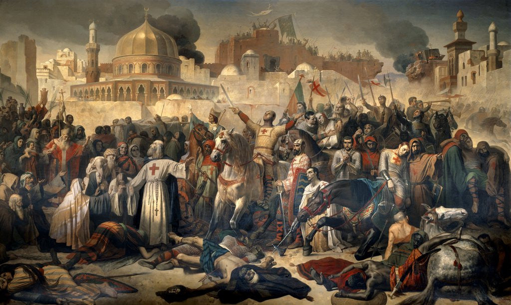 Detail of Taking of Jerusalem by the Crusaders by Emile Signol