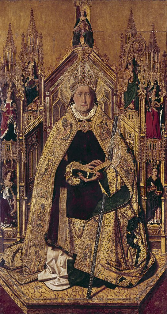 Detail of Saint Dominic of Silos by Bartolome Bermejo