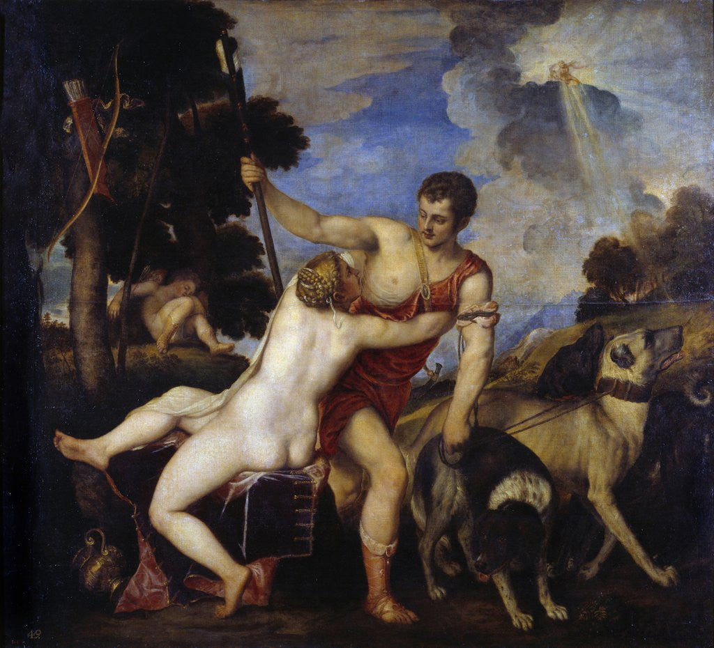 Detail of Venus and Adonis by Titian