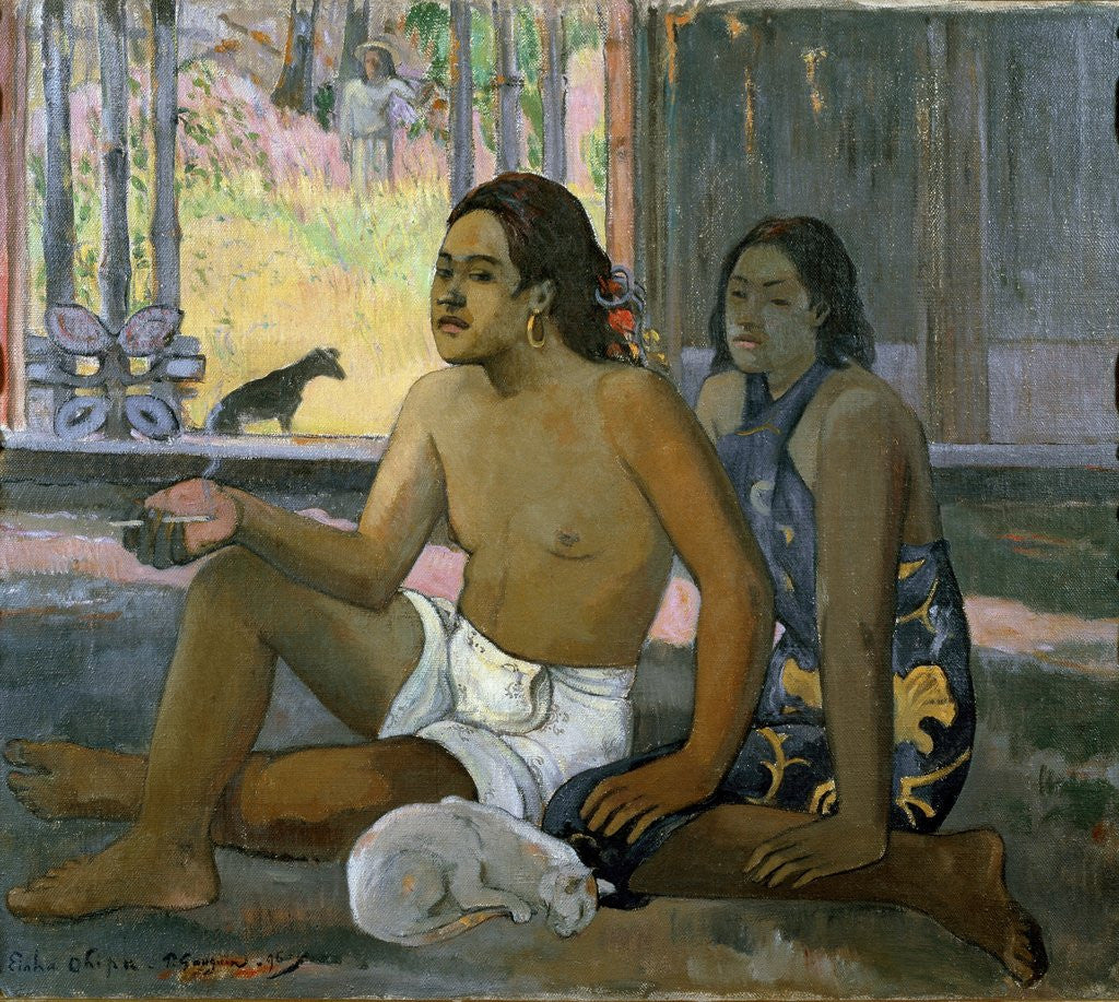 Detail of Eiaha Ohipa (Not working) by Paul Gauguin