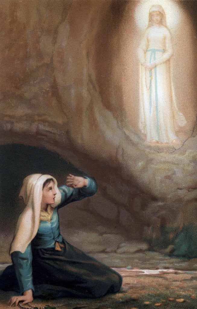 Detail of Bernadette Soubirous, a 14 year old girl, had visions of the Virgin Mary in 1858 by Corbis