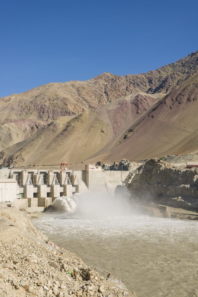 Detail of Alchi, the Dam along Indus River by Corbis