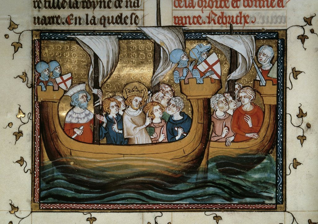 Detail of St. Louis arriving in Nicosia ( Seventh Crusade ) by Corbis