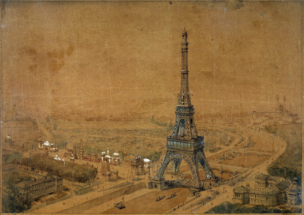Detail of Rejected project for the Eiffel Tower design competition of 1886 by Corbis