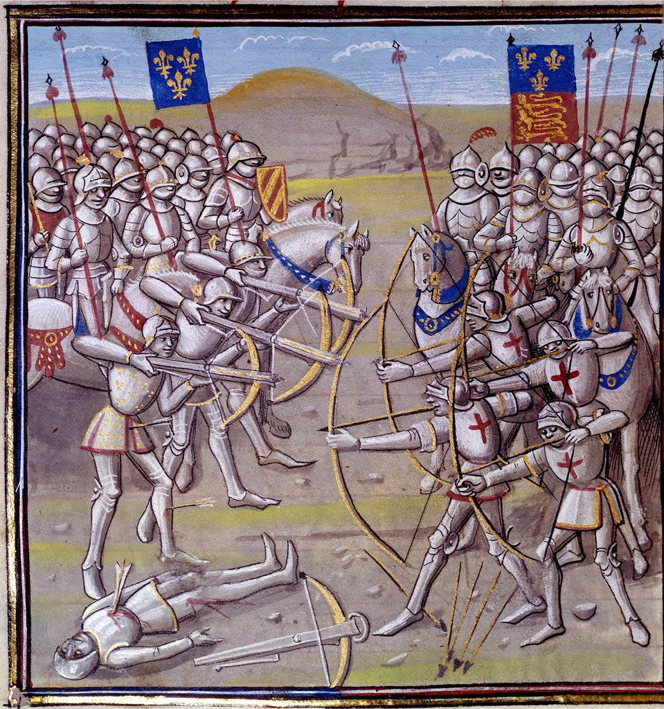 The Battle Of Crecy 1346 14th Century Illumination Posters And Prints By Corbis 