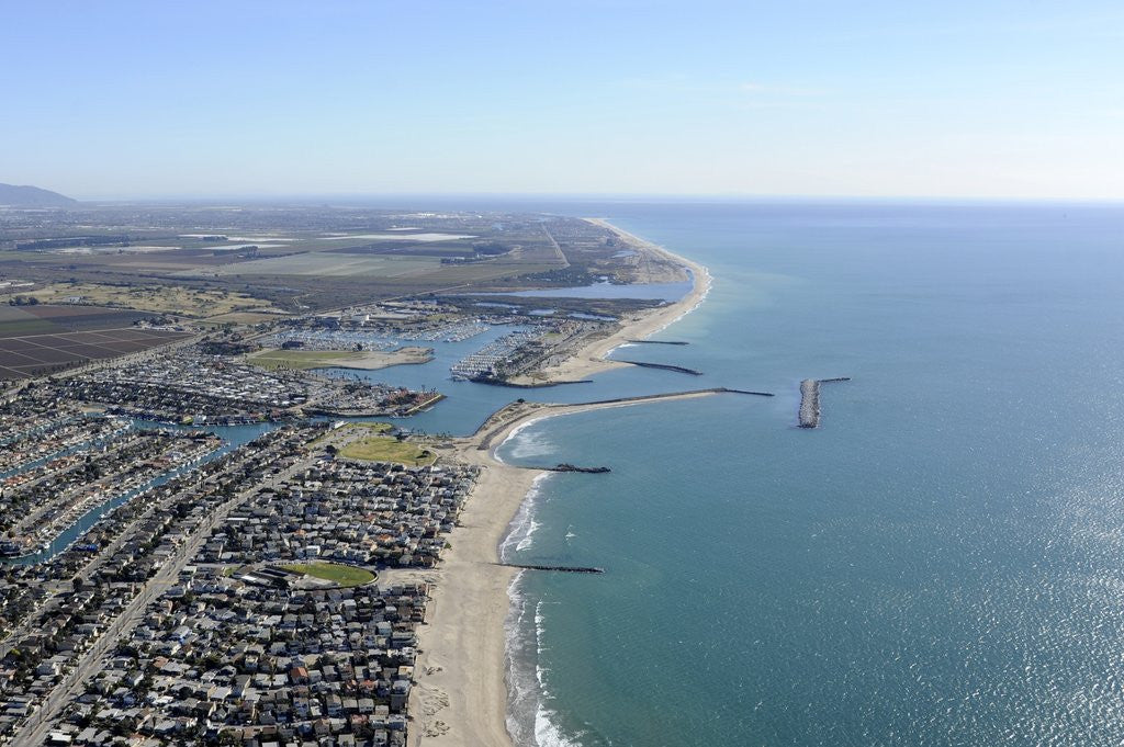 Detail of Aerial view of Ventura Marina in Ventura, California by Corbis