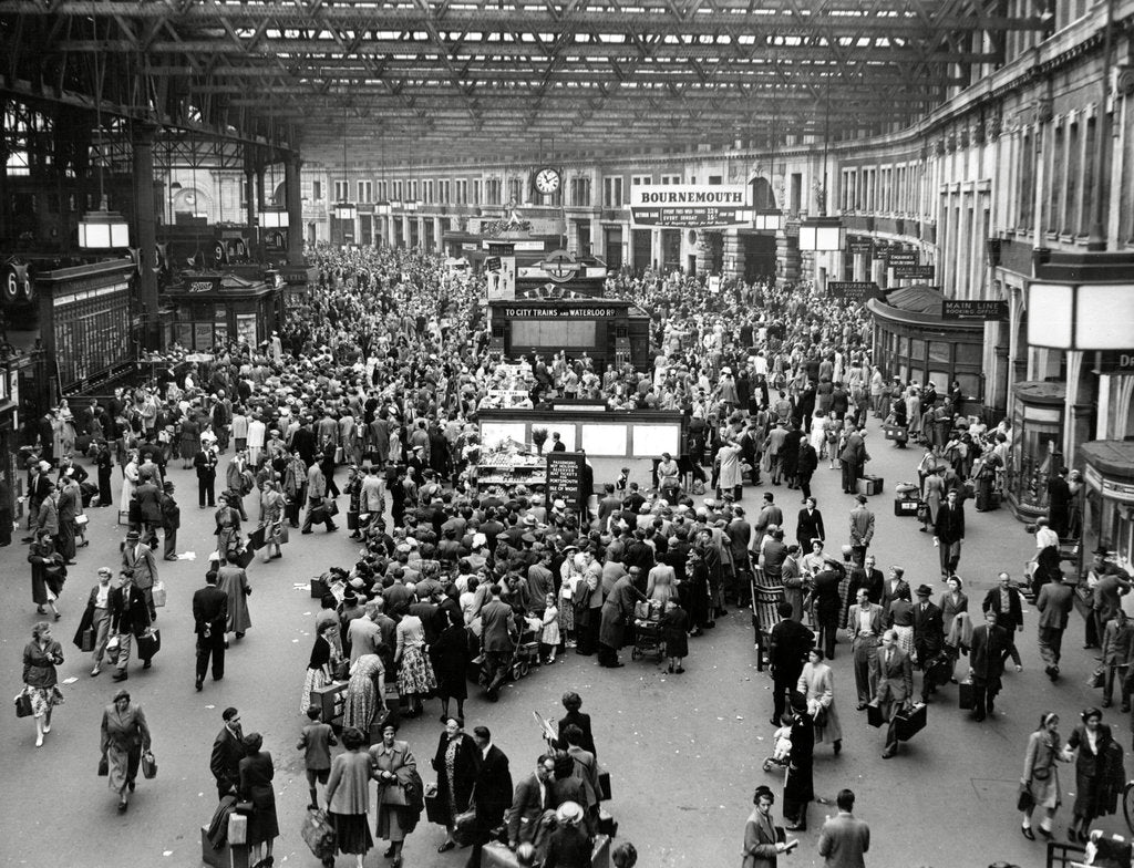 Detail of Waterloo Station 1950s by Associated Newspapers