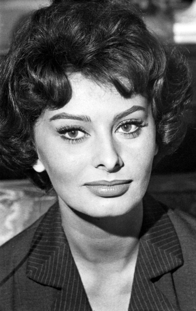 Detail of Sophia Loren in 1957 by Associated Newspapers