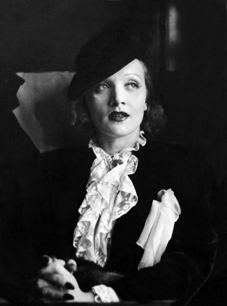 Detail of Marlene Dietrich travelling by Associated Newspapers