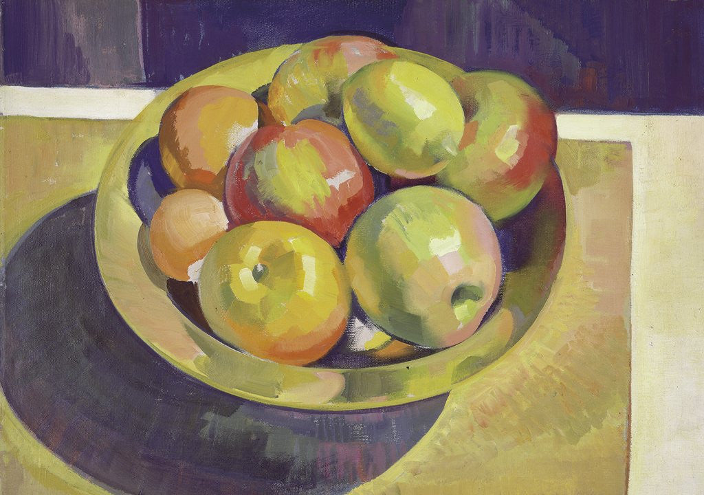 Detail of Brass Bowl and Fruit by Robert McIntosh