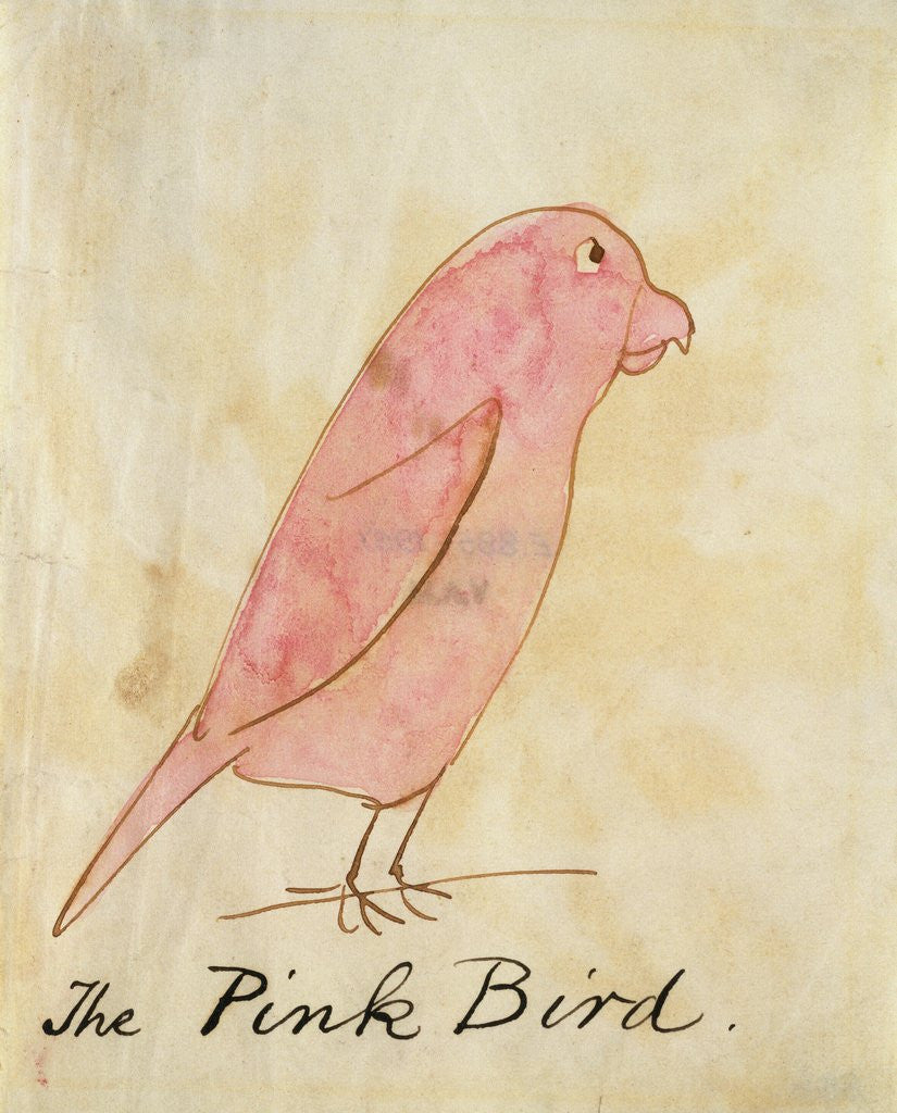 Detail of The Pink Bird by Edward Lear