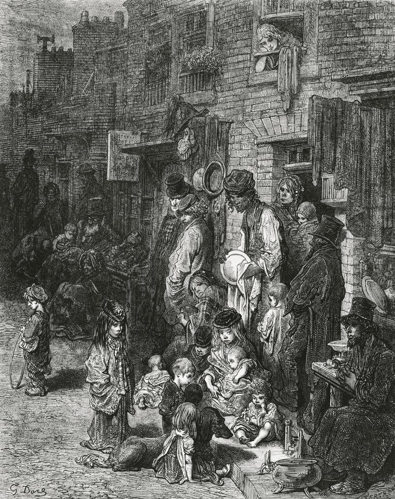 Detail of Wentworth Street, Whitechapel by Gustave Dore