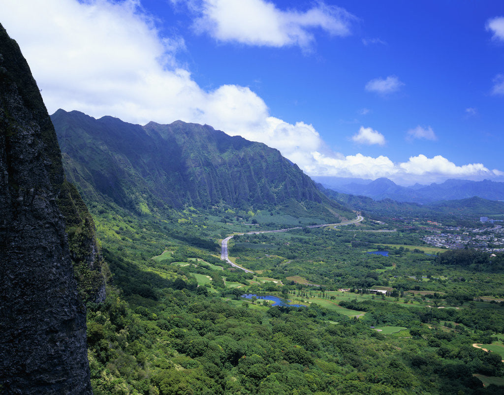 Detail of Koolau Range Landscape by Corbis