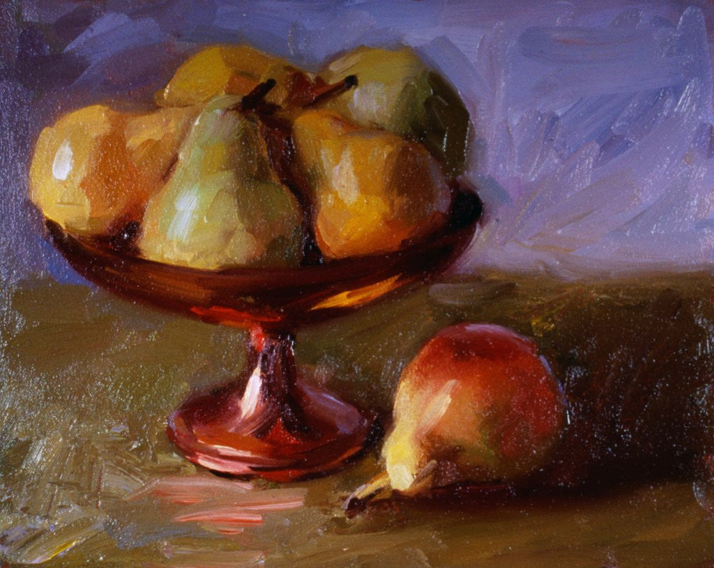 Detail of Pears and Copper Dish by Pam Ingalls