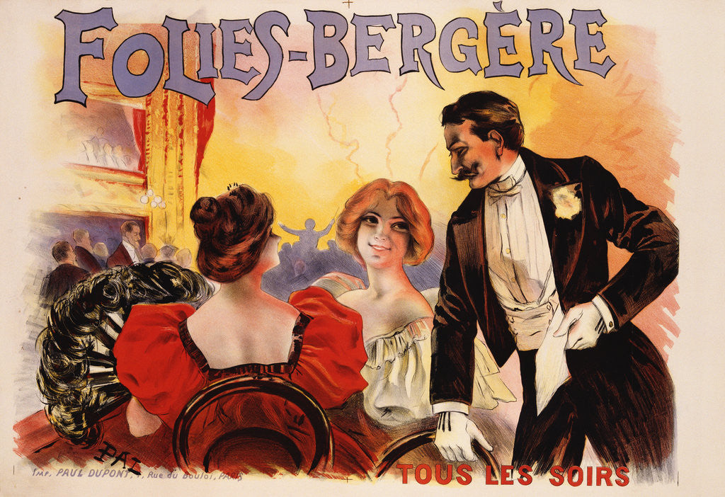 Detail of Folies-Bergere Poster by Pal