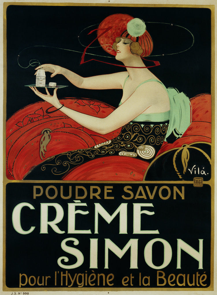 Detail of Creme Simon Poster by Vila