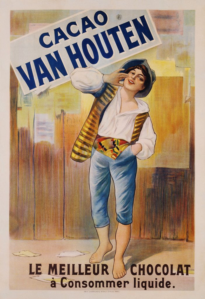 Detail of Circa 1900 French Poster for Cacao Van Houten by Corbis