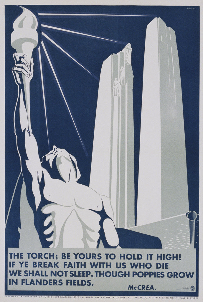 Detail of The Torch: Be It Yours to Hold High! Poster by Richard E. Filipowski