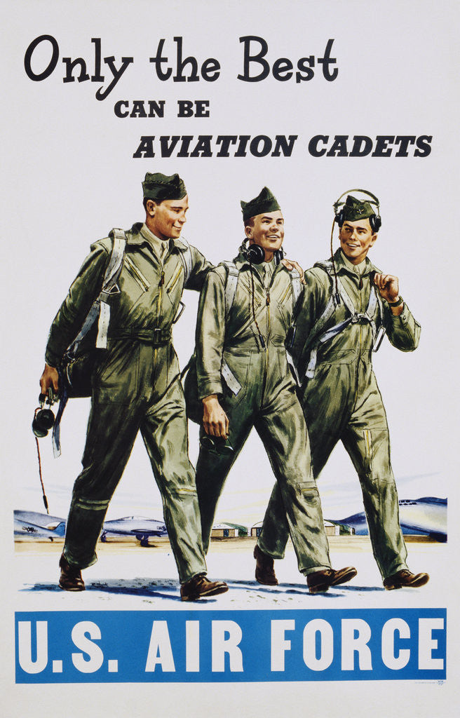 Detail of Only the Best Can Be Aviation Cadets Recruitment Poster by Corbis