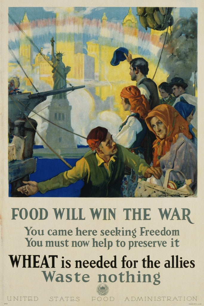 Detail of Food Will Win the War Poster by Charles Edward Chambers