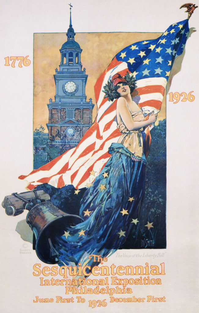 Detail of The Sesquicentennial International Exposition Poster by Dan Smith