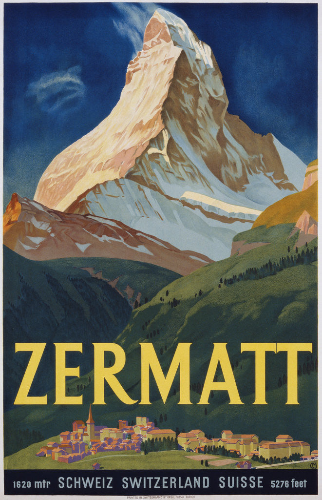 Detail of Zermatt Poster by Carl Moos