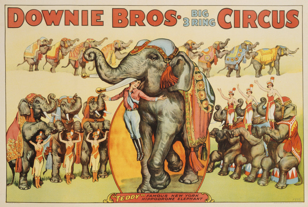 Detail of Downie Bros. Big 3 Ring Circus Poster by Corbis