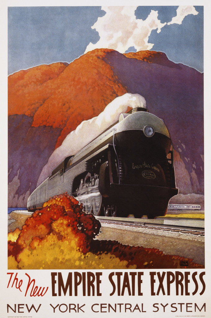 Detail of The New Empire State Express Poster by Leslie Ragan