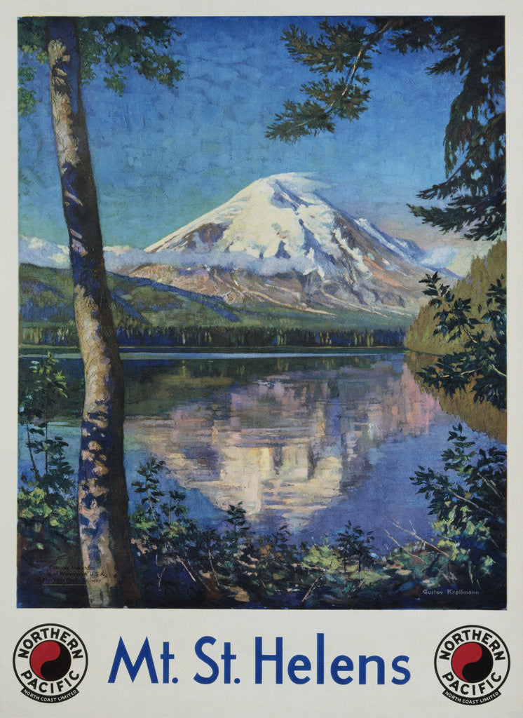 Detail of Mt. St. Helens Poster by Gustav Krollmann