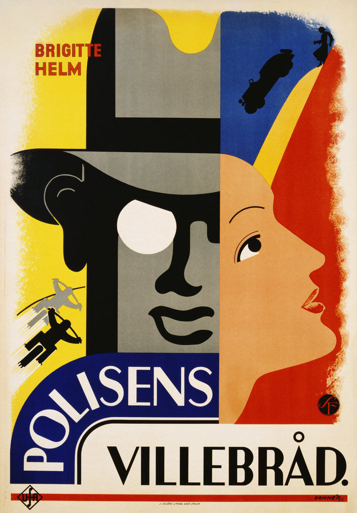 Detail of Polisens Villebrad Movie Poster by Donner