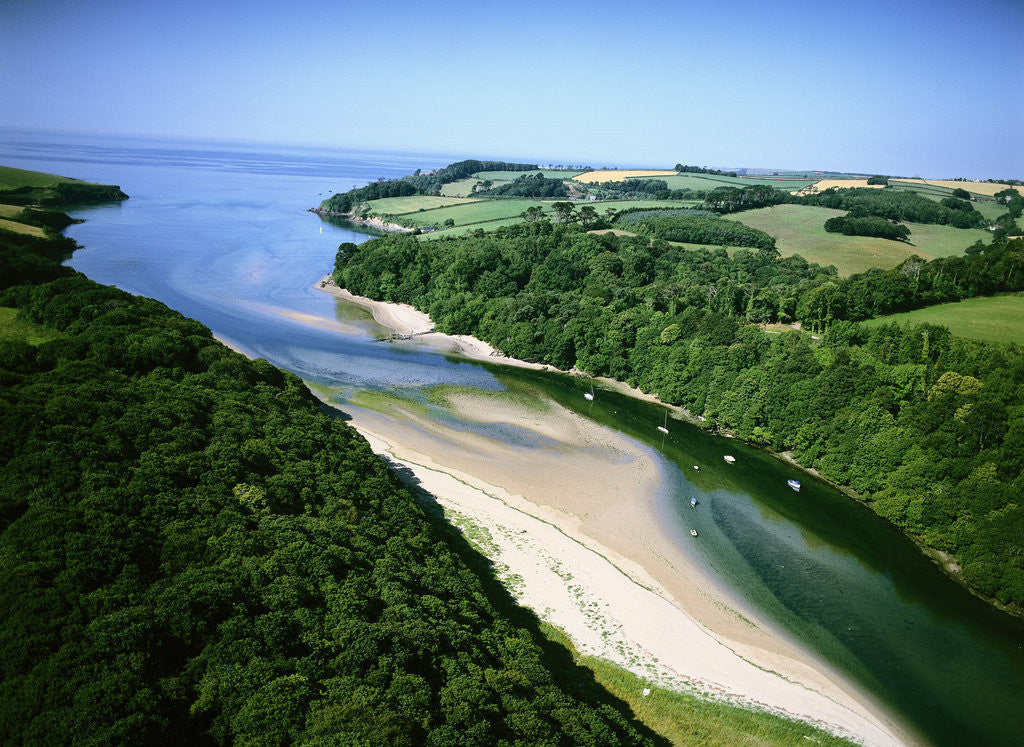 Detail of Aerial View of River Erme by Corbis