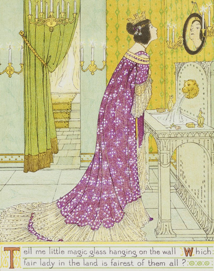 Detail of Book Illustration Depicting the Evil Queen by W.C. Drupsteen