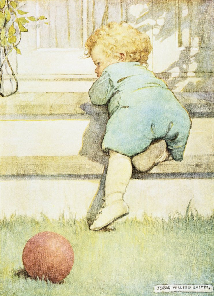 Detail of The Toddling Baby Boy by Jessie Willcox Smith