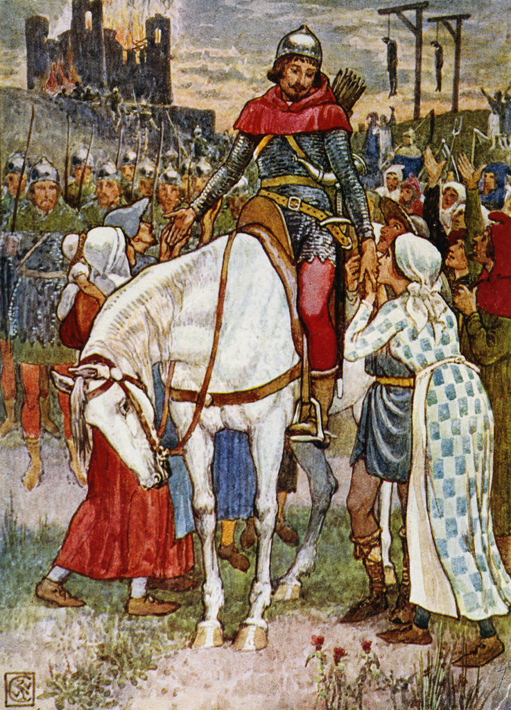 Detail of Book Illustration from Robin Hood by Walter Crane