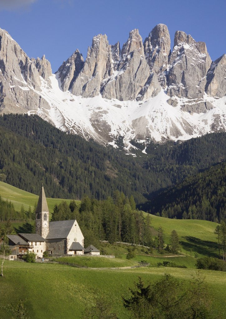 Detail of St. Maddalena Church in Val di Funes by Corbis