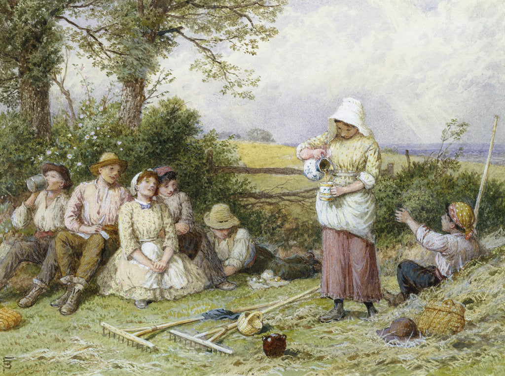 Detail of Welcome Refreshment by Myles Birket Foster