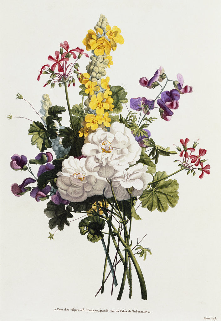 Detail of Bouquet of Mixed Flowers by Jean Louis Prevost